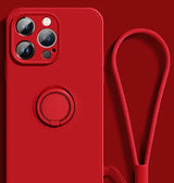Silicone Grip Case with Ring - iPhone Compatible